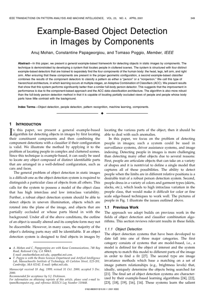 Object Detection | PDF | Support Vector Machine | Receiver Operating ...