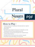 Plural Nouns Review Game Presentation in Blue Yellow Pink Playful Style