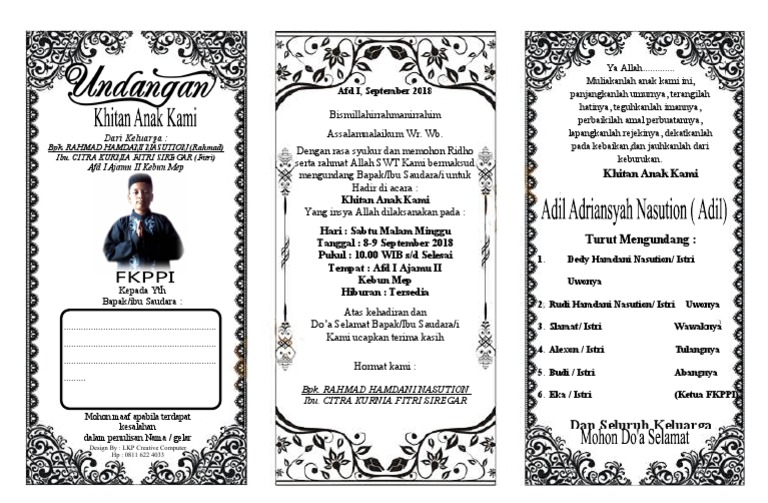 Undangan KHITANAN Bpk. RAHMAD NASUTION | PDF