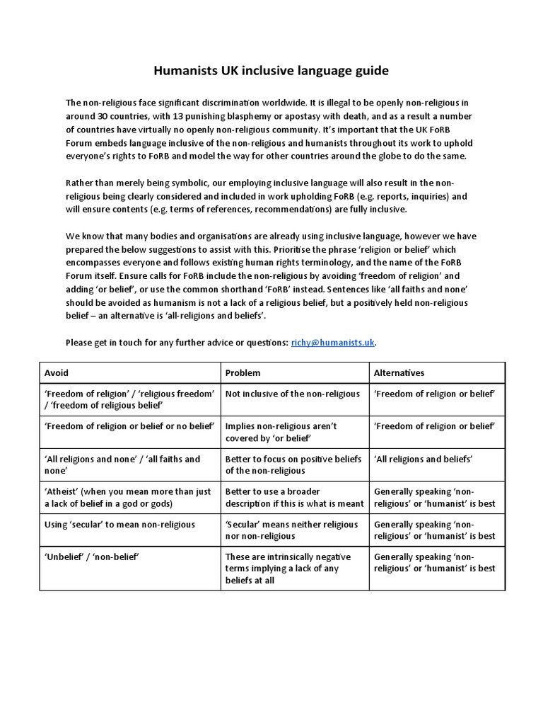 Forb inclusive language guide pdf irreligion humanism