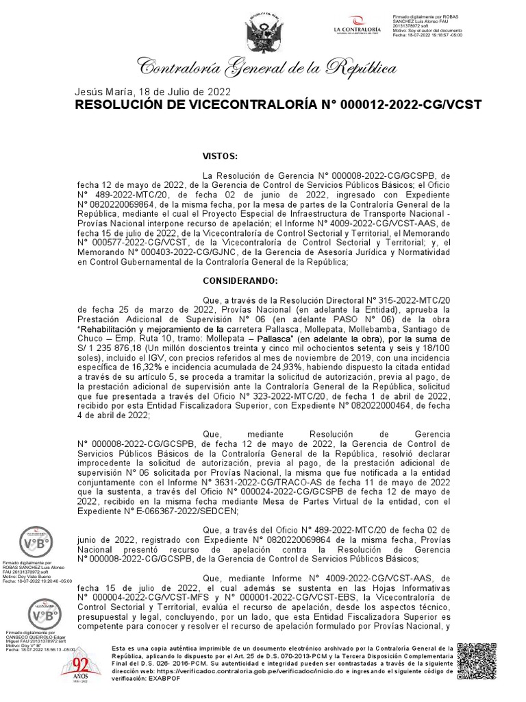 Informe 4009-2022-CG-VCSCT - AAS | PDF | Regulación | Apelación