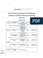 Actualización Del Manual de Gestión de Procesos y Procedimientos PS06 Atención Al Ciudadano y Gestión Documentaria PDF