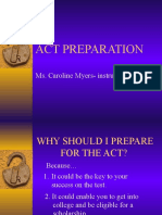 What Is The ACT Course Presentation - Good To Show at The Beginning To Get Buy in
