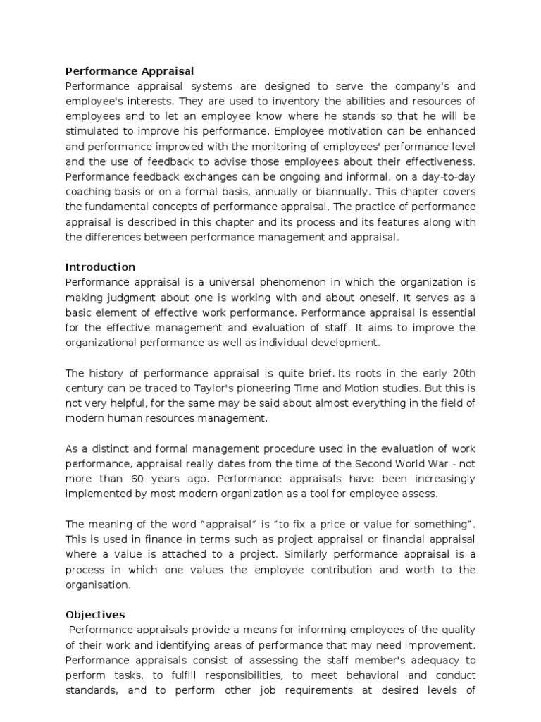 Performance Appraisal Pdf Performance Appraisal Competence Human Resources