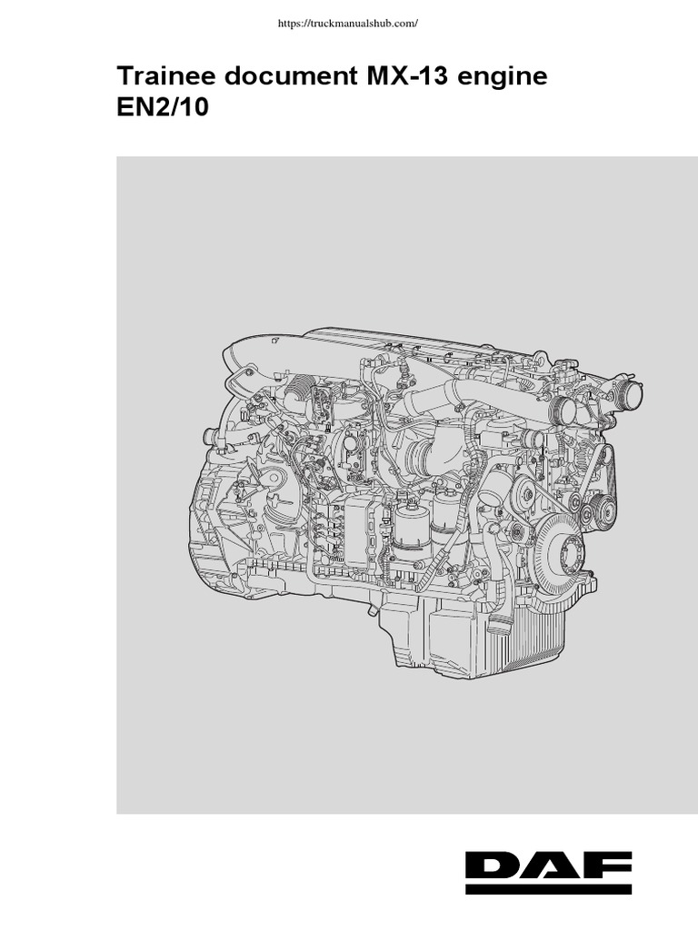 MX-13 Engine Training Manual | PDF | Commercial Vehicles | Vehicles