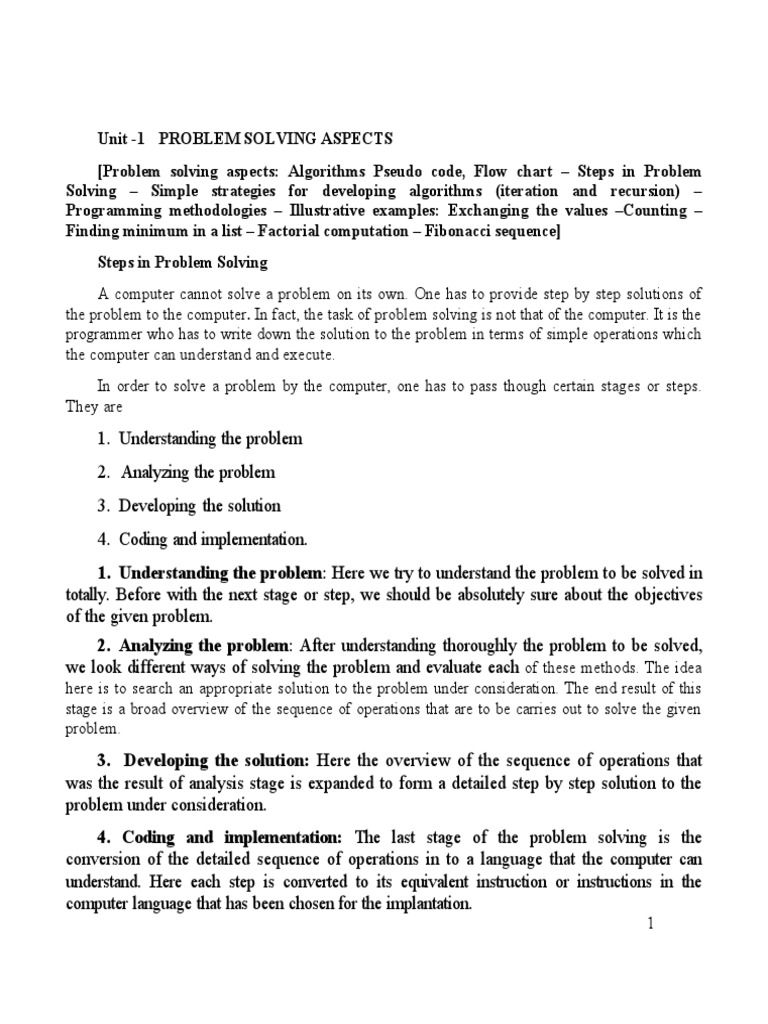 Unit 1 Notes | PDF