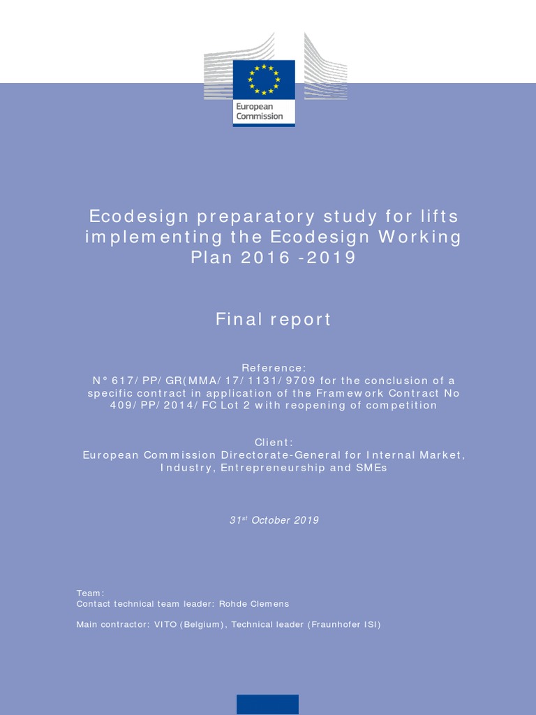 Ecodesign Study for Energy-Efficient Lifts | PDF