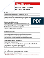 IELTS Writing Task 1 - Checklist