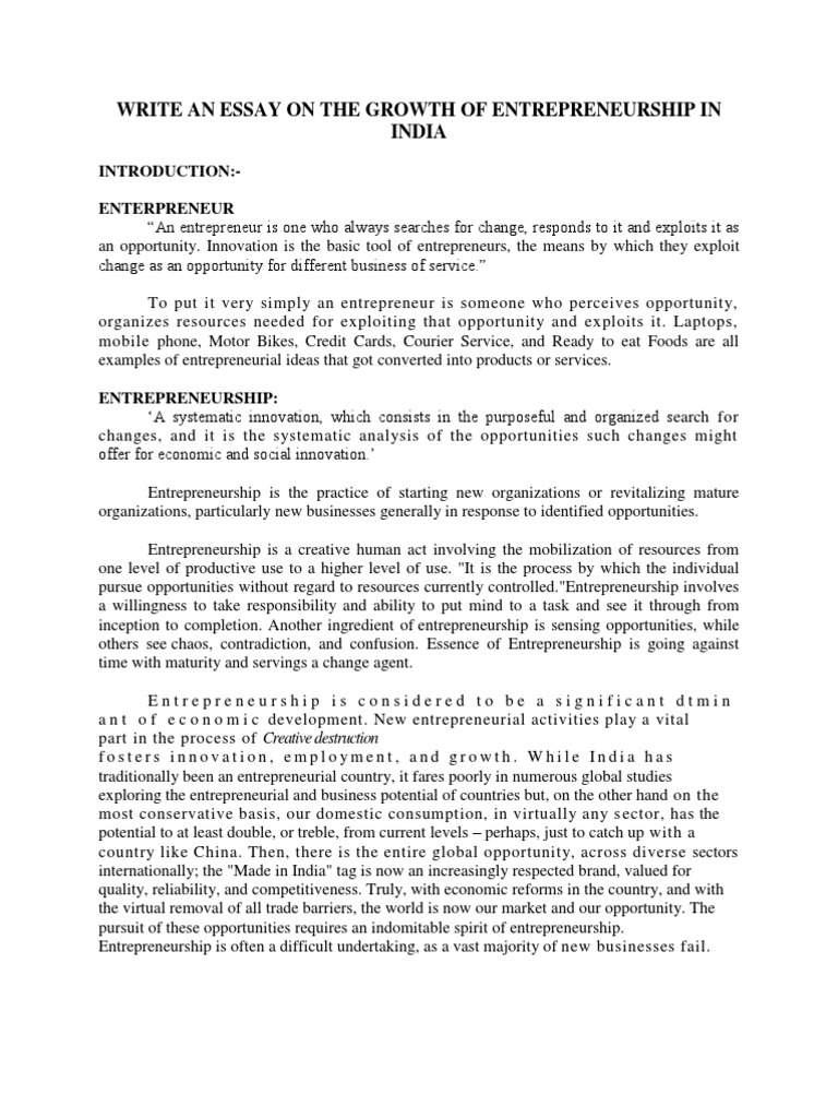 College essay about entrepreneurship picture