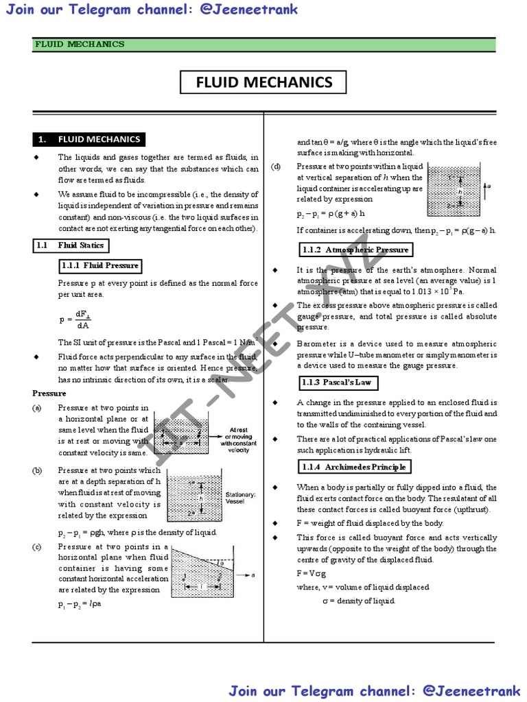 Fluid Mechanics Pdf
