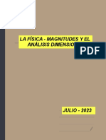 La Física - Magnitudes y El Análisis Dimensional - Julio 2023.