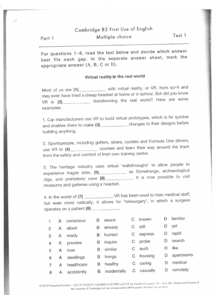 Use of English. 10 Practice Tests | PDF
