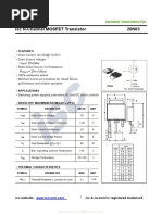 Isc N-Channel MOSFET Transistor 20N03: Features