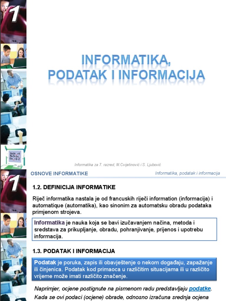 Podatak, Informacija | PDF