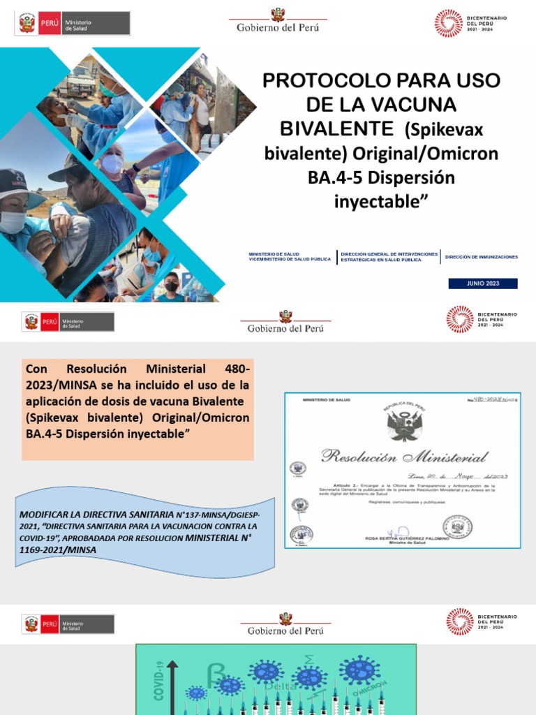 Protocolo Vacuna Bivalente COVID-19 | PDF | Vacunas | Ciencias de la Salud