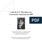 Blavatsky, Helena - Carta A La Convención Americana de 1890