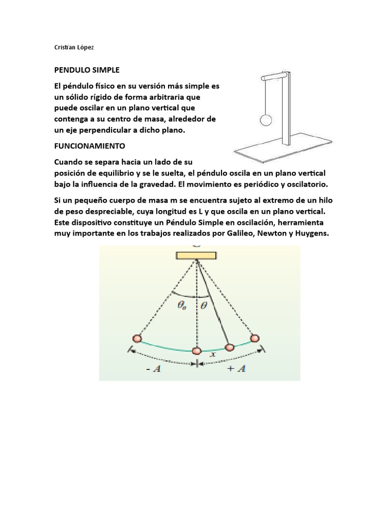 Péndulos: Simple y de Torsión | PDF