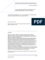 2015la Gestión Del Conocimiento Desde Las Ciencias