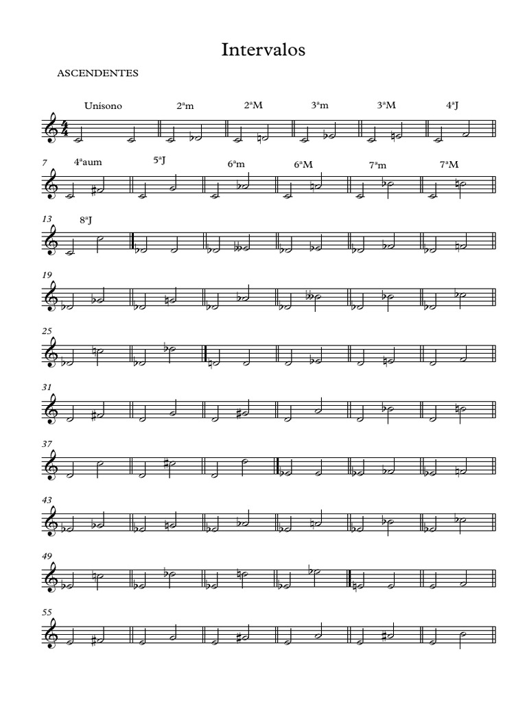 Intervalos Partitura Completa PDF