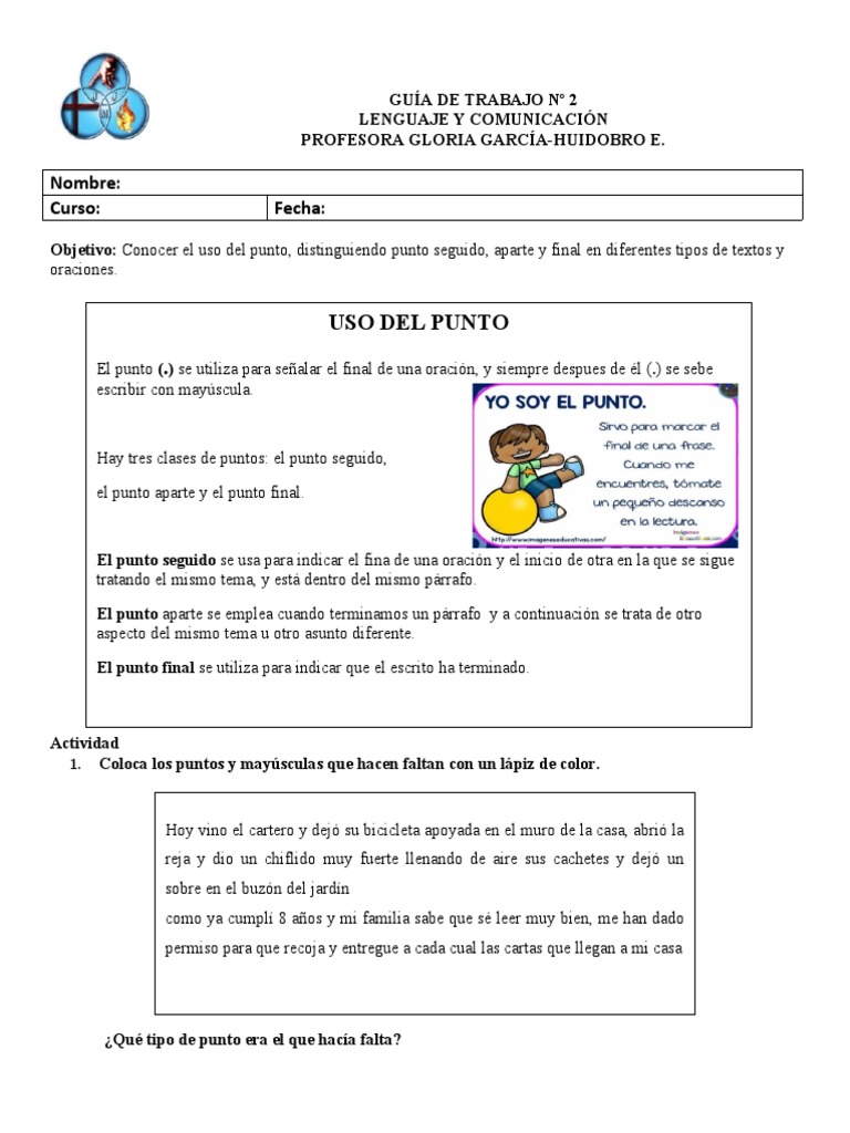 Ejercicios de Puntos para Niños | PDF | Artes del Lenguaje y Comunicación