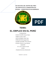 Empleo en El Perú - Monografía - Grupo 05 - Uncp - Fca I