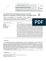 Associations Between Management Practices and Major Reproductive Parameters of Holstein-Friesian Replacement Heifers