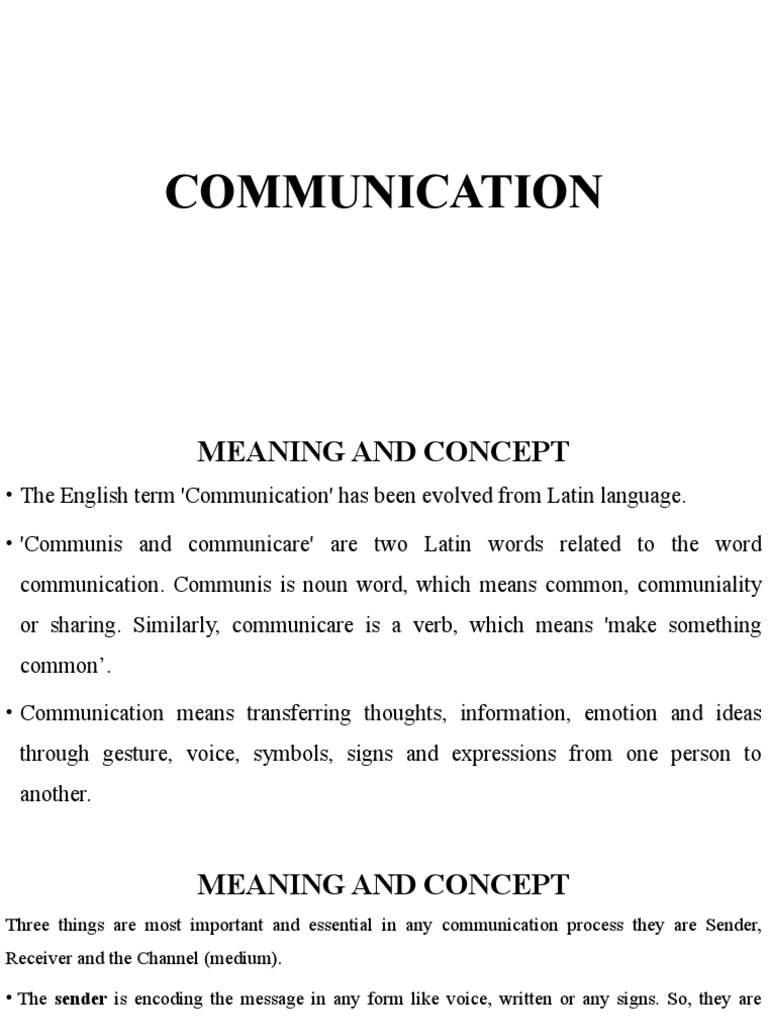 Unit 1 Communication Pdf