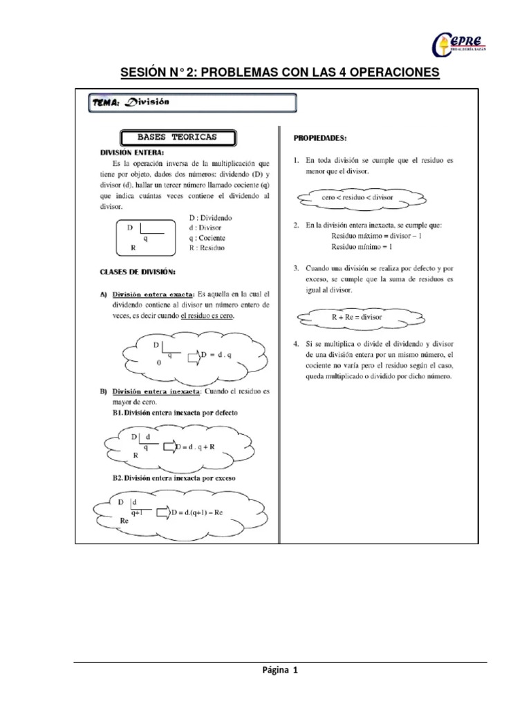 Problemas de Matemáticas: Operaciones Básicas | PDF | Métodos y ...