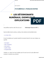 08-Les Déterminants Numéraux Français-Rapide - Francais-Rapide ??