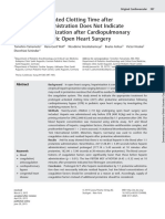 Prolonged Activated Clotting Time After Protamine Administration Does Not Indicate Residual Heparinization After Cardiopulmonary Bypass in Pediatric Open Heart Surgery