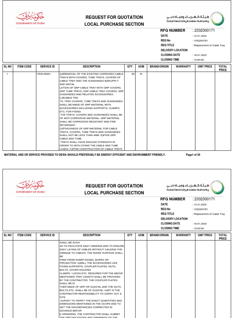 Replacement With GRP Cable Trays PDF