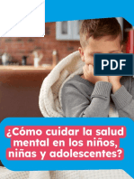 ¿Cómo Cuidar La Salud Mental en Los Niños, Niñas y Adolescentes?