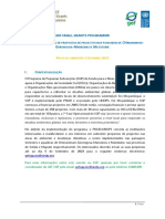 Chamadas para Submissao de Propostas GEF 7 - Projectos