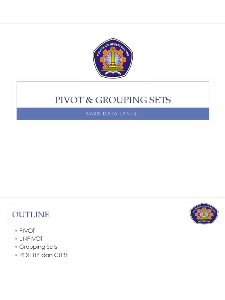 Pivot Dan Grouping Sets | PDF