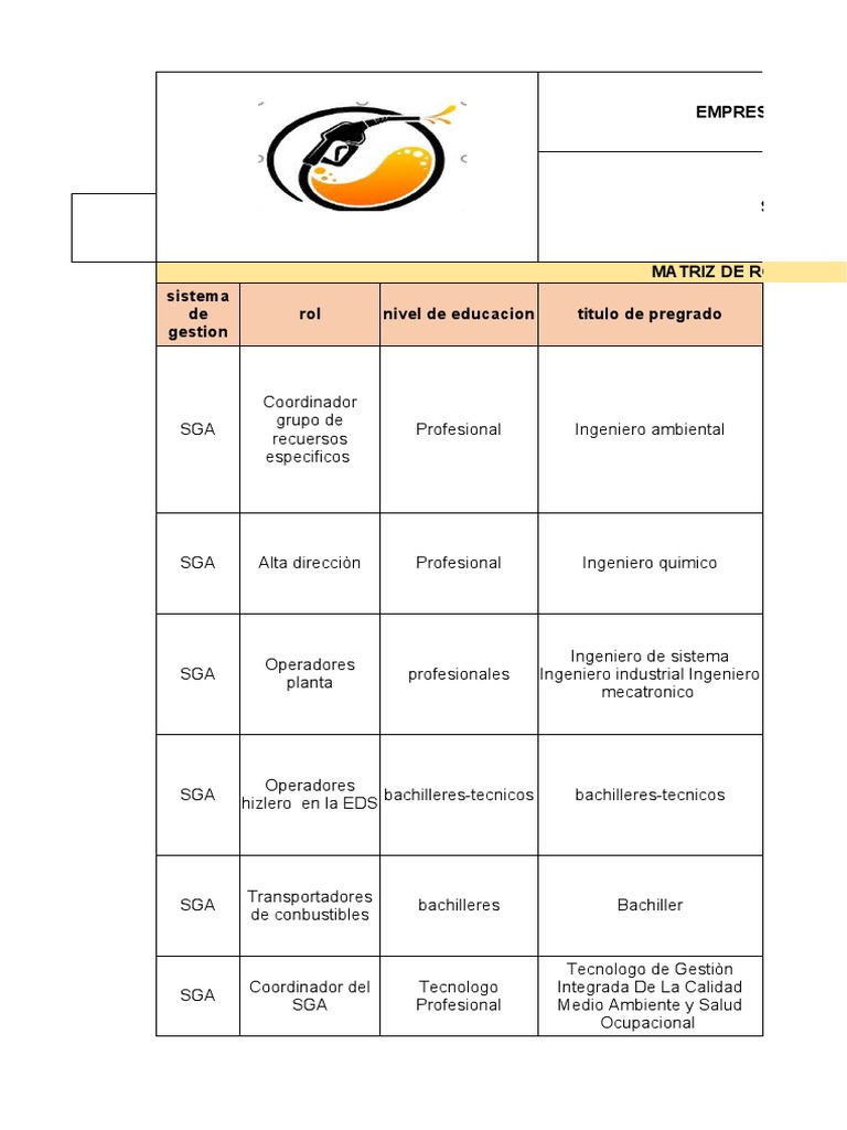 Roles y Responsabilidades Del Sga | PDF | Economias | Business