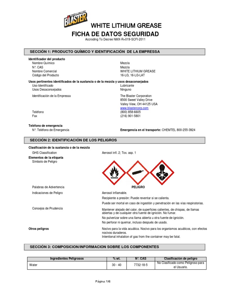 Hds Napa Mac's White Lithium Grease Aerosol PDF