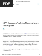 ABAP Debugging - Analyzing Memory Usage of Your Programs