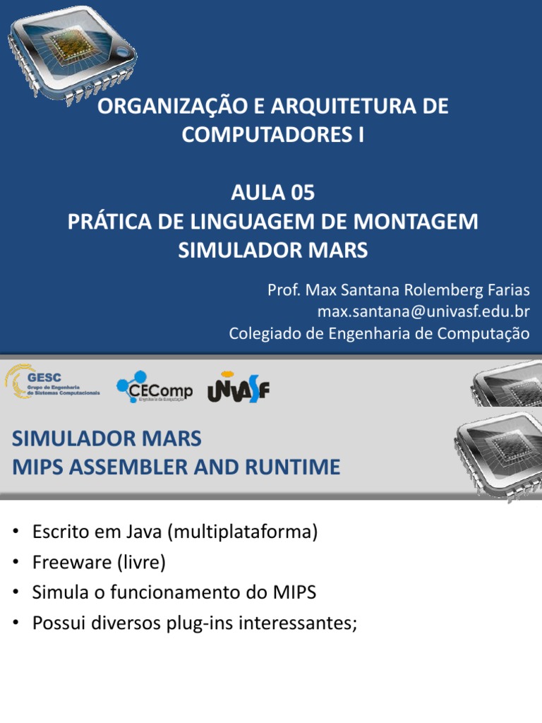 Aula 5 | PDF | Linguagem Assembly | Programas