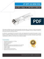 Hoja de Especificaciones LP SFP 1G MM 550