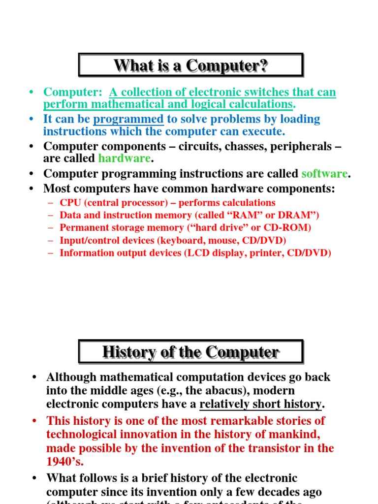 Evolution of Computers: A Brief History | PDF | Integrated Circuit ...
