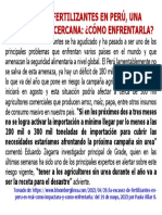 CRISIS DE FERTILIZANTES EN PERÚ