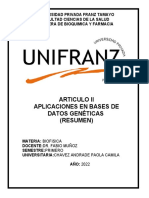 APLICACIONES EN BASES DE DATOS GENÉTICAS Articulo II