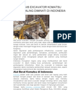 5 Jenis Excavator Komatsu yang Paling Diminati di Indonesia