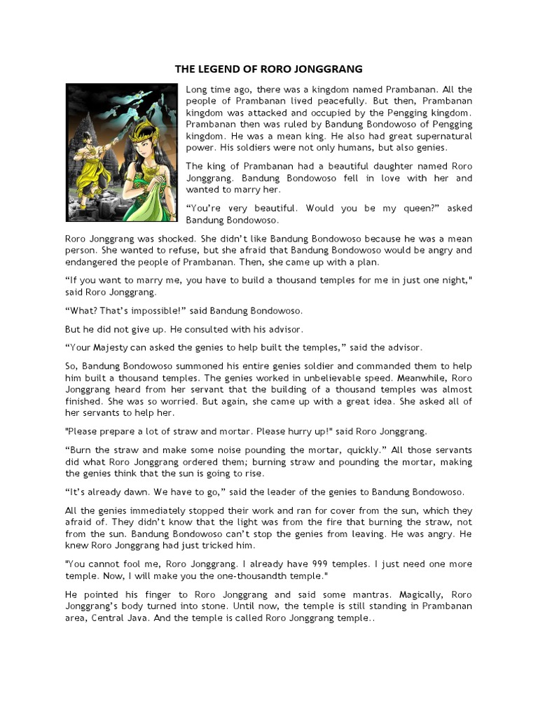 Roro Jonggrang: A Legend Retold | PDF | Java