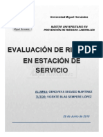 Tablas de Evaluacion Riesgos Gasolinera