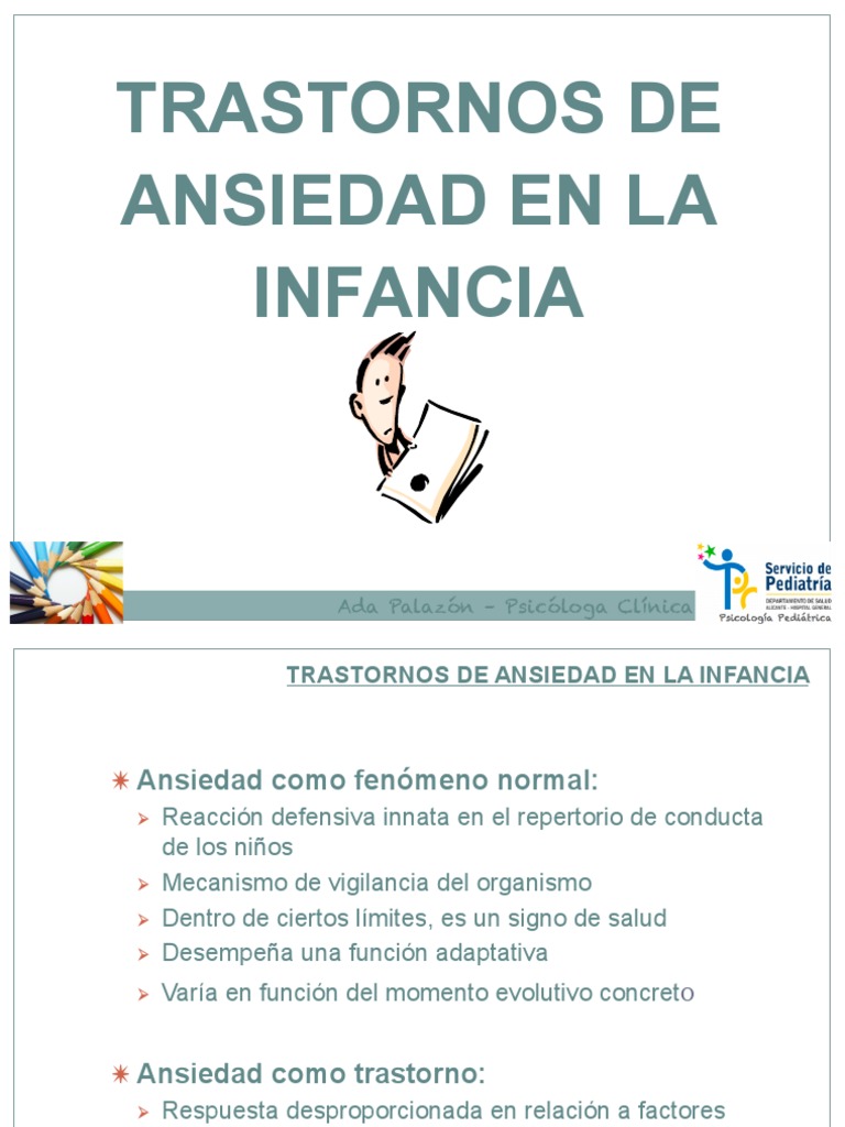 Trastornos de Ansiedad en Niños | PDF | Ansiedad | Trastorno de ansiedad