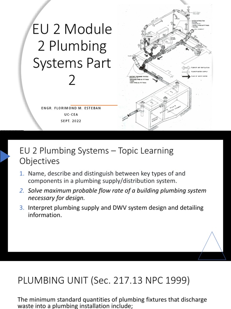 2022 EU 2 Module 2 Designing Building Water Systems Part 2 | PDF ...
