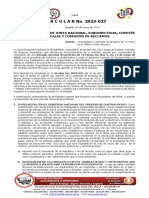 01 Circular 2023 027 Convocatoria Jornada de Protesta de Sindesena 72 Horas 91011 Mayo 2023