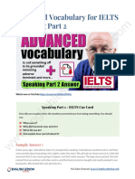 Advanced Vocabulary for IELTS Speaking Part 2
