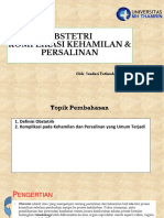 Materi - 3 - Obstetrik Serta Komplikasi Kehamilan Dan Persalinan